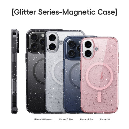 For iPhone 16 Pro Max Glitter Powder MagSafe Magnetic Phone Case(Transparent) - iPhone 16 Pro Max Cases by PMC Jewellery | Online Shopping South Africa | PMC Jewellery | Buy Now Pay Later Mobicred