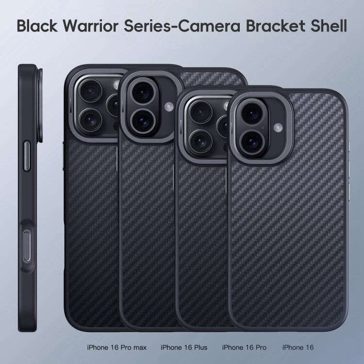 For iPhone 16 Pro Max Carbon Fiber Kevlar Lens Holder MagSafe Magnetic Phone Case(Black) - iPhone 16 Pro Max Cases by PMC Jewellery | Online Shopping South Africa | PMC Jewellery | Buy Now Pay Later Mobicred