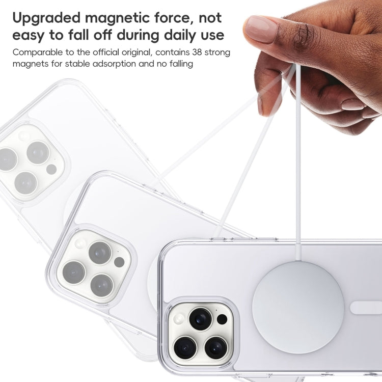 For iPhone 16 Plus Crystal Clear Frosted MagSafe Magnetic Phone Case(Transparent) - free shipping - PMC Jewellery - Order now!