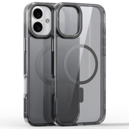 For iPhone 16 Plus Mirror Crystal Clear Lens Holder MagSafe Magnetic Phone Case(Transparent Grey) - iPhone 16 Plus Cases by PMC Jewellery | Online Shopping South Africa | PMC Jewellery | Buy Now Pay Later Mobicred