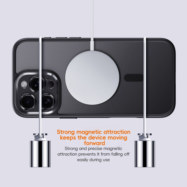 For iPhone 16 Plus Fine Hole Frosted MagSafe Magnetic Phone Case(Titanium Blue) - free shipping - PMC Jewellery - Order now!