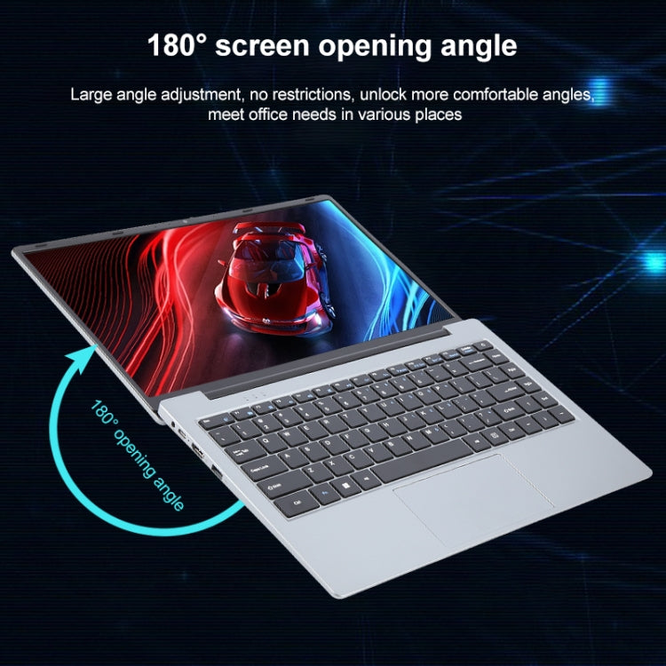 14 inch Windows 11 Laptop, 8GB+128GB, Gen 5th Intel Core i3 CPU, 180 Degree Rotation Axis(Silver) - Others by PMC Jewellery | Online Shopping South Africa | PMC Jewellery | Buy Now Pay Later Mobicred