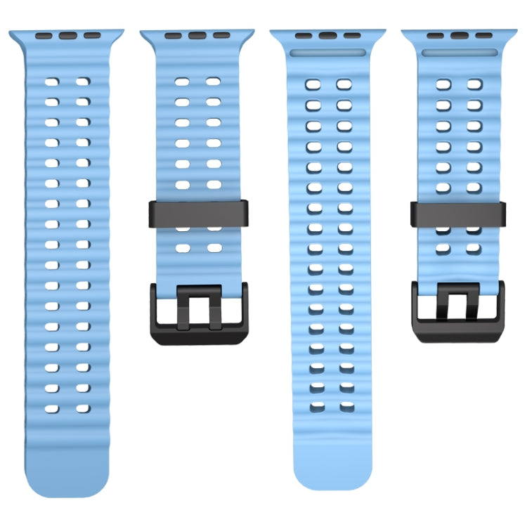 For Apple Watch Ultra 49mm Ocean Dual-Row Hole Silicone Watch Band(Grey) - free shipping - PMc TechLife - Order now!