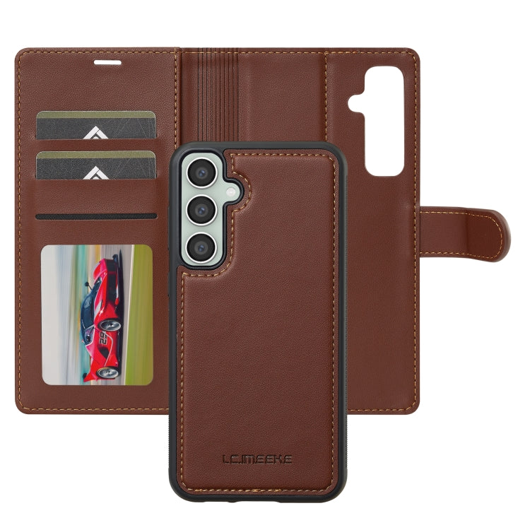 For Samsung Galaxy S23 FE 5G LC.IMEEKE L2 Series Detachable Magsafe PU Phone Case with Lanyard(Brown) - Galaxy S23 FE 5G Cases by LC.IMEEKE | Online Shopping South Africa | PMC Jewellery | Buy Now Pay Later Mobicred