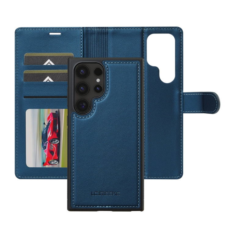 For Samsung Galaxy S24 Ultra 5G LC.IMEEKE L2 Series Detachable Magsafe PU Phone Case with Lanyard(Blue) - Galaxy S24 Ultra 5G Cases by LC.IMEEKE | Online Shopping South Africa | PMC Jewellery | Buy Now Pay Later Mobicred