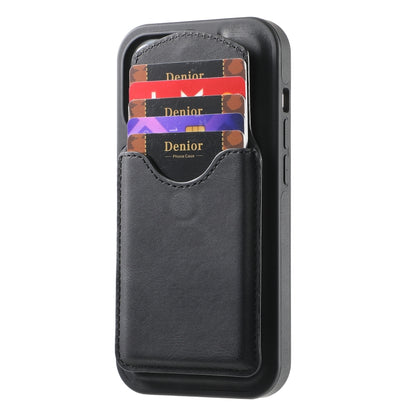 For iPhone 16 Pro Max Denior D19 Skin Feel MagSafe Detachable Card Slot Phone Case(Black) - iPhone 16 Pro Max Cases by Denior | Online Shopping South Africa | PMC Jewellery | Buy Now Pay Later Mobicred