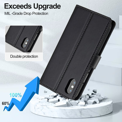 For iPhone X / XS LC.IMEEKE L2 Series Detachable Magsafe PU Phone Case with Lanyard(Black) - More iPhone Cases by LC.IMEEKE | Online Shopping South Africa | PMC Jewellery | Buy Now Pay Later Mobicred