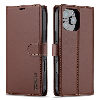 For iPhone 16 Pro Max LC.IMEEKE L2 Series Detachable Magsafe PU Phone Case with Lanyard(Brown) - iPhone 16 Pro Max Cases by LC.IMEEKE | Online Shopping South Africa | PMC Jewellery | Buy Now Pay Later Mobicred