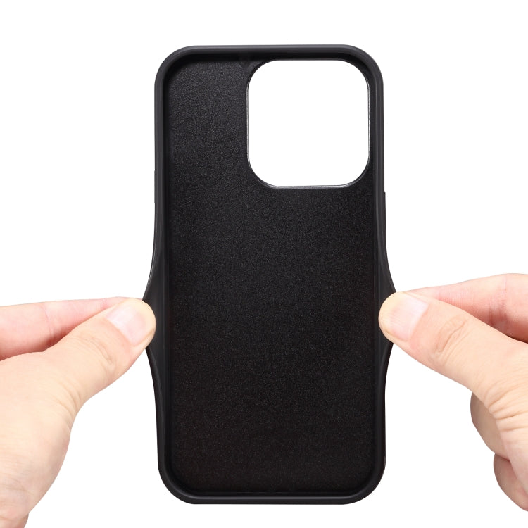 For iPhone 16 Plus Denior D08 PU Single Card Slot Holder Phone Case(Black) - iPhone 16 Plus Cases by Denior | Online Shopping South Africa | PMC Jewellery | Buy Now Pay Later Mobicred