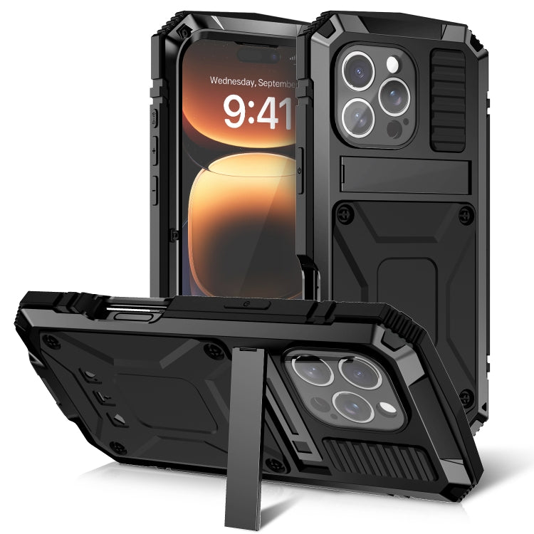 For iPhone 16 Pro R-JUST Life Water-resistant Dustproof Shockproof Phone Case(Black) - iPhone 16 Pro Cases by R-JUST | Online Shopping South Africa | PMC Jewellery | Buy Now Pay Later Mobicred