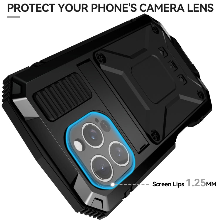 For iPhone 16 Pro R-JUST Life Water-resistant Dustproof Shockproof Phone Case(Black) - iPhone 16 Pro Cases by R-JUST | Online Shopping South Africa | PMC Jewellery | Buy Now Pay Later Mobicred