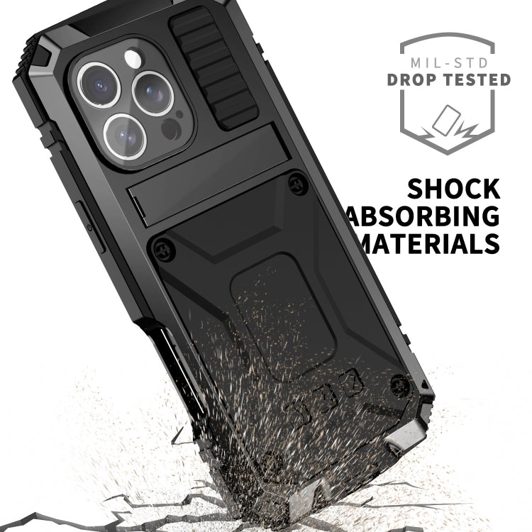 For iPhone 16 Pro R-JUST Life Water-resistant Dustproof Shockproof Phone Case(Black) - iPhone 16 Pro Cases by R-JUST | Online Shopping South Africa | PMC Jewellery | Buy Now Pay Later Mobicred