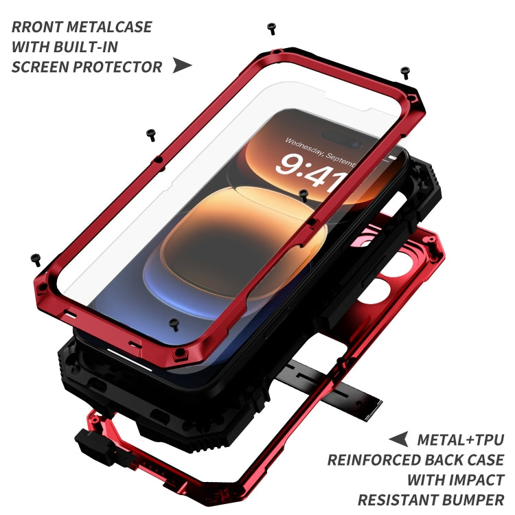 For iPhone 16 Pro R-JUST Life Water-resistant Dustproof Shockproof Phone Case(Red) - free shipping - PMC Jewellery - Order now!