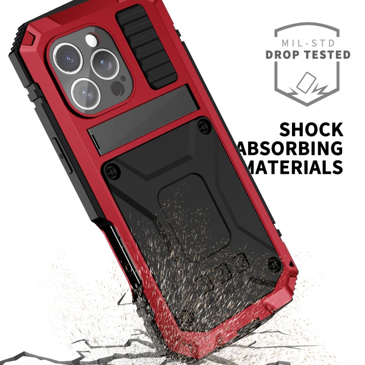 For iPhone 16 Pro R-JUST Life Water-resistant Dustproof Shockproof Phone Case(Red) - free shipping - PMC Jewellery - Order now!