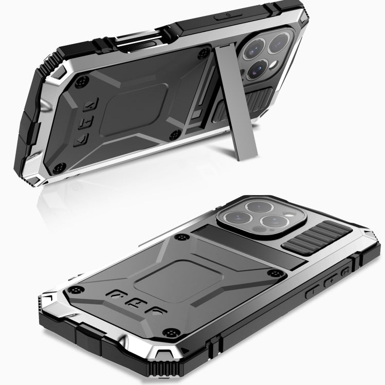 For iPhone 16 Pro R-JUST Life Water-resistant Dustproof Shockproof Phone Case(Silver) - iPhone 16 Pro Cases by R-JUST | Online Shopping South Africa | PMC Jewellery | Buy Now Pay Later Mobicred
