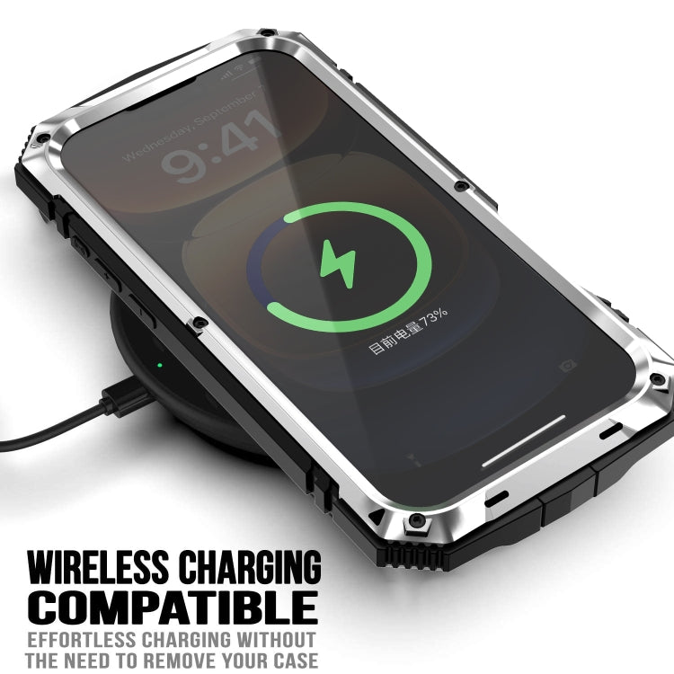 For iPhone 16 Pro R-JUST Life Water-resistant Dustproof Shockproof Phone Case(Silver) - iPhone 16 Pro Cases by R-JUST | Online Shopping South Africa | PMC Jewellery | Buy Now Pay Later Mobicred