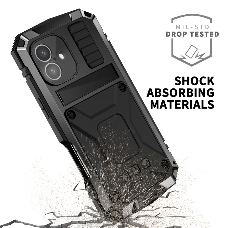 For iPhone 16 Plus R-JUST Life Waterproof Dustproof Shockproof Phone Case(Black) - iPhone 16 Plus Cases by R-JUST | Online Shopping South Africa | PMC Jewellery | Buy Now Pay Later Mobicred