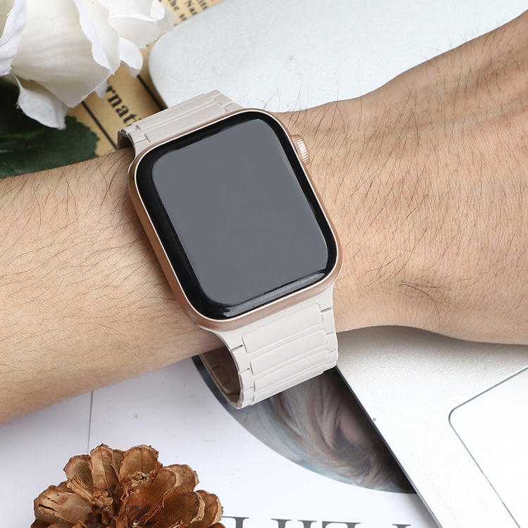 For Apple Watch SE 44mm Tri-beads Magnetic Hoop Silicone Watch Band(Light Mint) - free shipping - PMc TechLife - Order now!