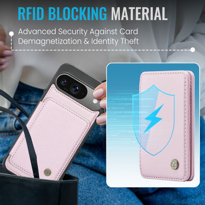 For Google Pixel 9 / 9 Pro JEEHOOD J05 Business Magnetic Style RFID Leather Phone Case(Pink) - Google Cases by JEEHOOD | Online Shopping South Africa | PMC Jewellery | Buy Now Pay Later Mobicred