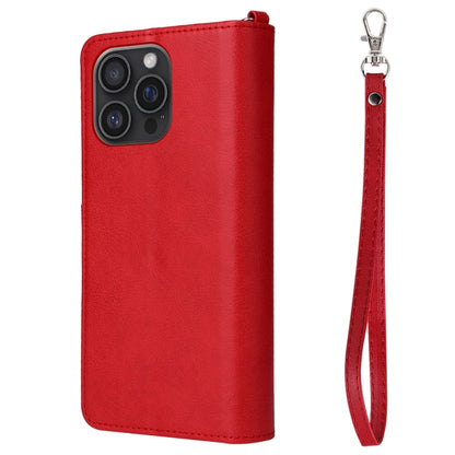 For iPhone 16 Pro Max Solid Color 2 in 1 Zipper Shockproof Phone Case(Red) - iPhone 16 Pro Max Cases by PMC Jewellery | Online Shopping South Africa | PMC Jewellery | Buy Now Pay Later Mobicred