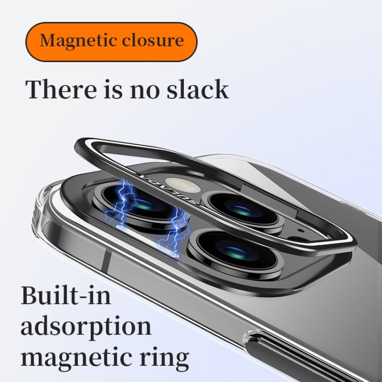 For iPhone 16 Pro Max SULADA PC + Aluminum Alloy Lens Holder Phone Case(Black) - iPhone 16 Pro Max Cases by SULADA | Online Shopping South Africa | PMC Jewellery | Buy Now Pay Later Mobicred