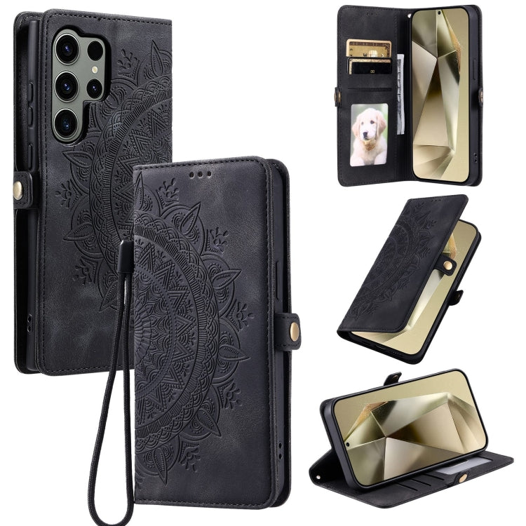 For Samsung Galaxy S25 Ultra 5G Skin Feel Totem Embossed Leather Phone Case(Black) - Galaxy S25 Ultra 5G Cases by PMC Jewellery | Online Shopping South Africa | PMC Jewellery | Buy Now Pay Later Mobicred