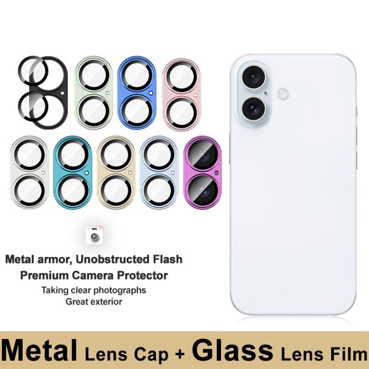 For iPhone 16 / 16 Plus IMAK Metal Armor Premium Camera Protector Film(Rose Red) - free shipping - PMC Jewellery - Order now!