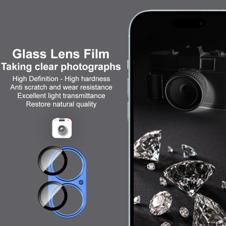 For iPhone 16 / 16 Plus IMAK Metal Armor Premium Camera Protector Film(Rose Red) - free shipping - PMC Jewellery - Order now!
