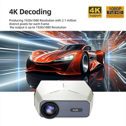 AUN A004 Pro 1920 x 1080P 9000Lumen Android 9.0 Portable LCD Projector, AU Plug(White) - LED Projector by AUN | Online Shopping South Africa | PMC Jewellery | Buy Now Pay Later Mobicred