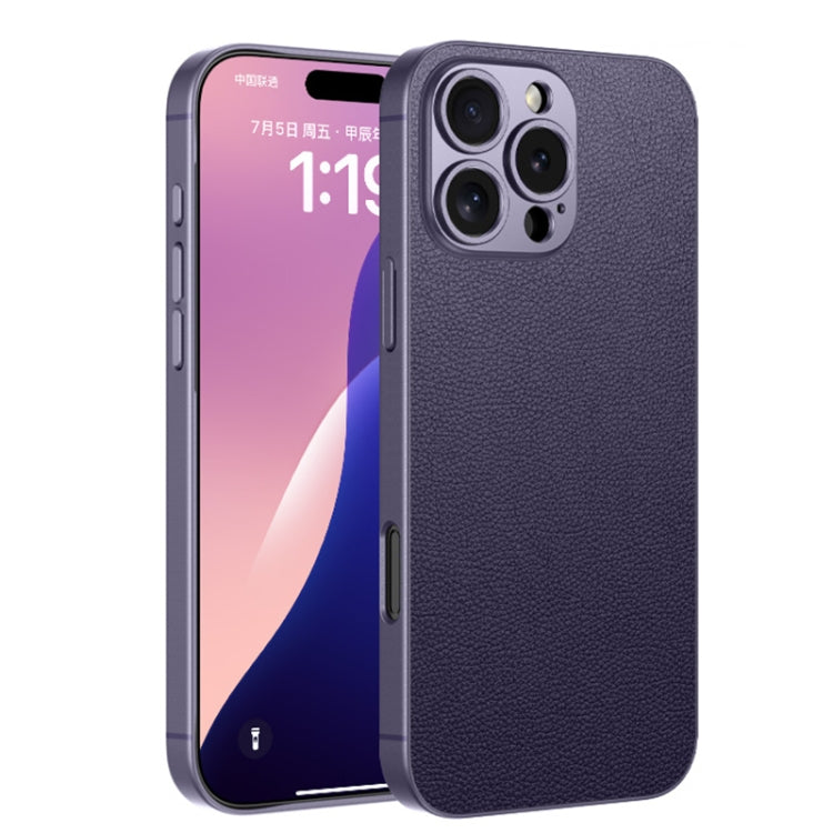 For iPhone 16 Pro GKK Metal Paint Skin Feel Leather Full Coverage Phone Case(Purple) - iPhone 16 Pro Cases by GKK | Online Shopping South Africa | PMC Jewellery | Buy Now Pay Later Mobicred