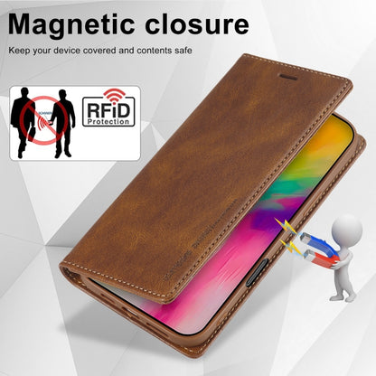 For iPhone 16 Pro Max LC.IMEEKE RFID Anti-theft Leather Phone Case(Brown) - iPhone 16 Pro Max Cases by LC.IMEEKE | Online Shopping South Africa | PMC Jewellery | Buy Now Pay Later Mobicred