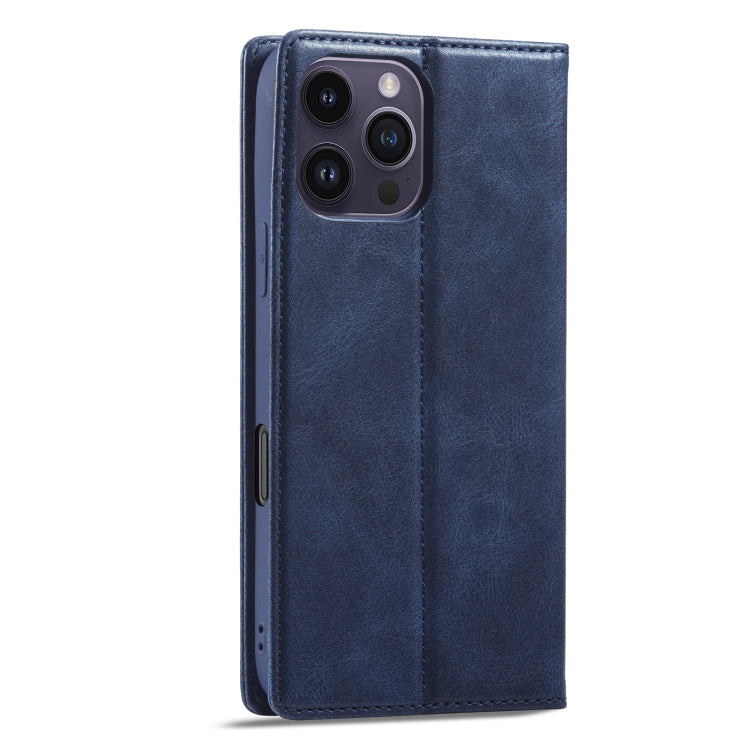 For iPhone 16 Pro LC.IMEEKE RFID Anti-theft Leather Phone Case(Blue) - iPhone 16 Pro Cases by LC.IMEEKE | Online Shopping South Africa | PMC Jewellery | Buy Now Pay Later Mobicred