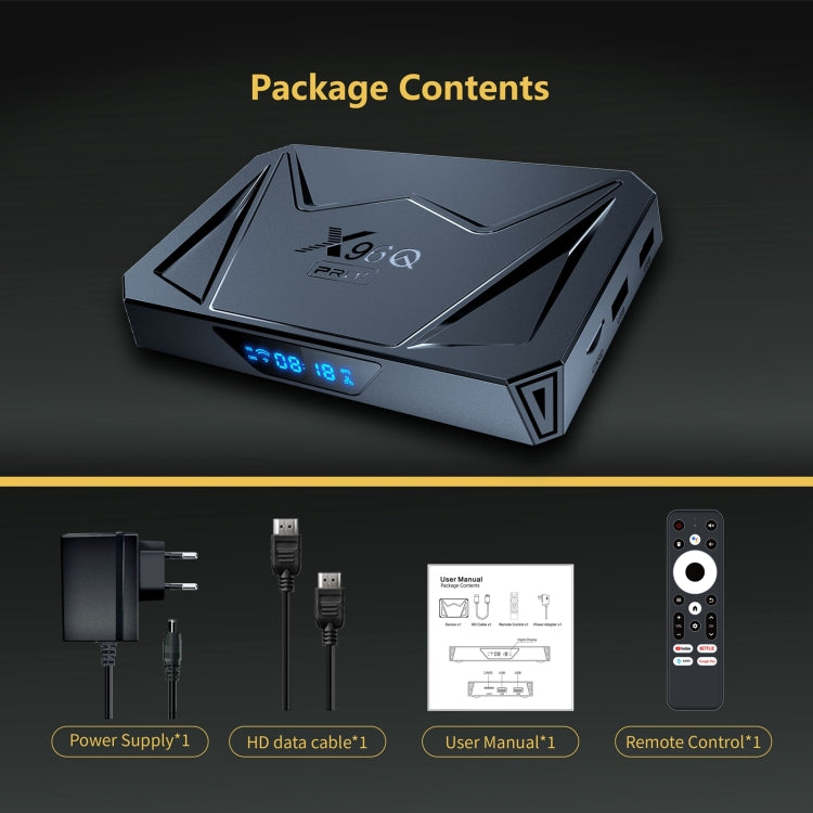 X96Q Pro+ Cortex-A55 Android 14 Octa-core CPU 4K HD Internet Set-top Box, RAM:2GB+16GB(US Plug) - Others by PMC Jewellery | Online Shopping South Africa | PMC Jewellery | Buy Now Pay Later Mobicred