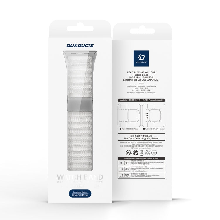 For Apple Watch SE 2022 40mm DUX DUCIS YC Series Ocean Nylon Watch Band(White) - Watch Bands by DUX DUCIS | Online Shopping South Africa | PMC Jewellery | Buy Now Pay Later Mobicred