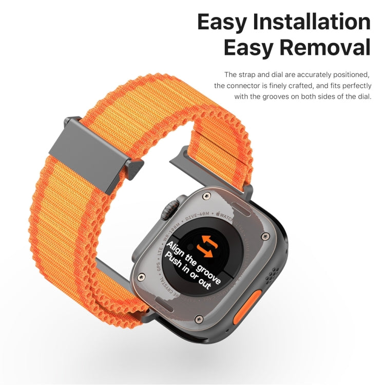 For Apple Watch SE 2022 40mm DUX DUCIS YC Series Ocean Nylon Watch Band(Orange) - Watch Bands by DUX DUCIS | Online Shopping South Africa | PMC Jewellery | Buy Now Pay Later Mobicred