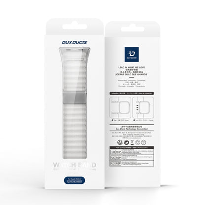 For Apple Watch SE 2022 44mm DUX DUCIS YC Series Ocean Nylon Watch Band(White) - Watch Bands by DUX DUCIS | Online Shopping South Africa | PMC Jewellery | Buy Now Pay Later Mobicred