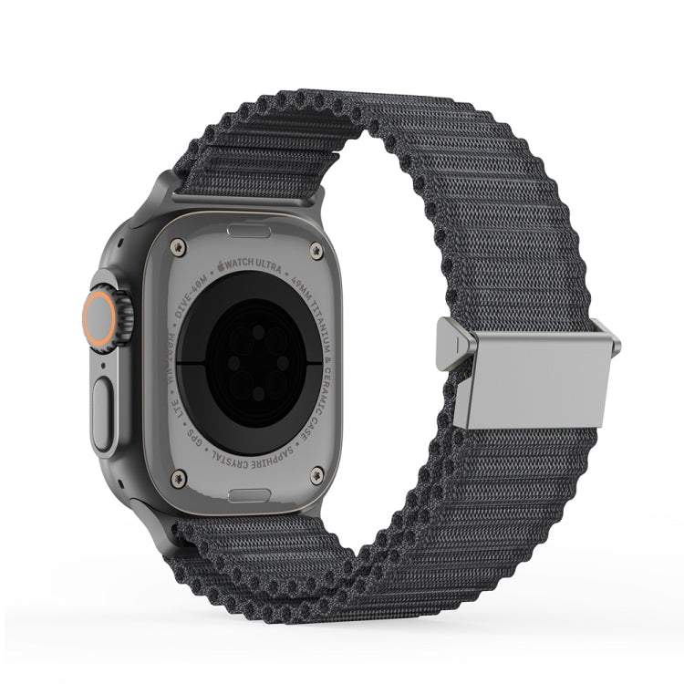 For Apple Watch Series 7 41mm DUX DUCIS YC Series Ocean Nylon Watch Band(Dark Grey) - Watch Bands by DUX DUCIS | Online Shopping South Africa | PMC Jewellery | Buy Now Pay Later Mobicred