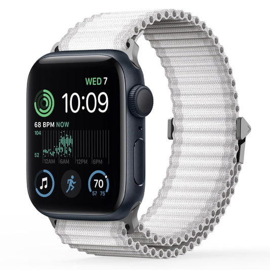 For Apple Watch SE 44mm DUX DUCIS YC Series Ocean Nylon Watch Band(White) - Watch Bands by DUX DUCIS | Online Shopping South Africa | PMC Jewellery | Buy Now Pay Later Mobicred