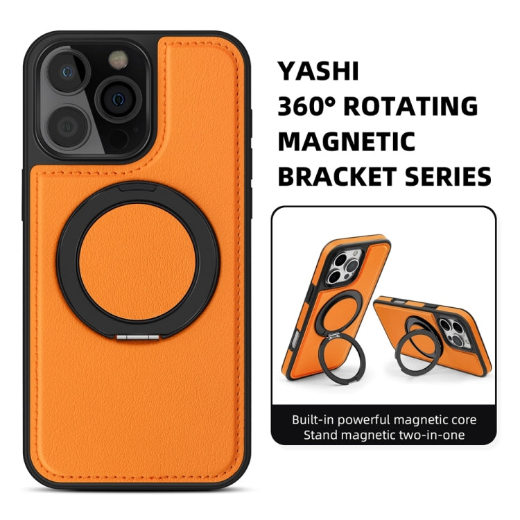 For iPhone 16 Pro Max Yashi 360 Degree Rotating MagSafe Holder Phone Case(Orange) - iPhone 16 Pro Max Cases by PMC Jewellery | Online Shopping South Africa | PMC Jewellery | Buy Now Pay Later Mobicred