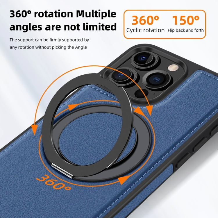 For iPhone 16 Plus Yashi 360 Degree Rotating MagSafe Holder Phone Case(Blue) - free shipping - PMC Jewellery - Order now!