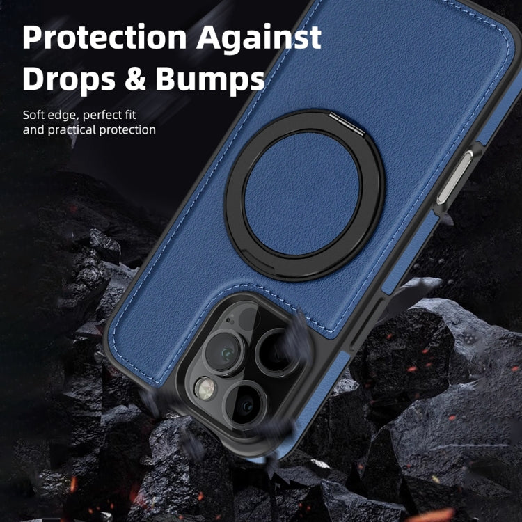 For iPhone 16 Plus Yashi 360 Degree Rotating MagSafe Holder Phone Case(Blue) - free shipping - PMC Jewellery - Order now!