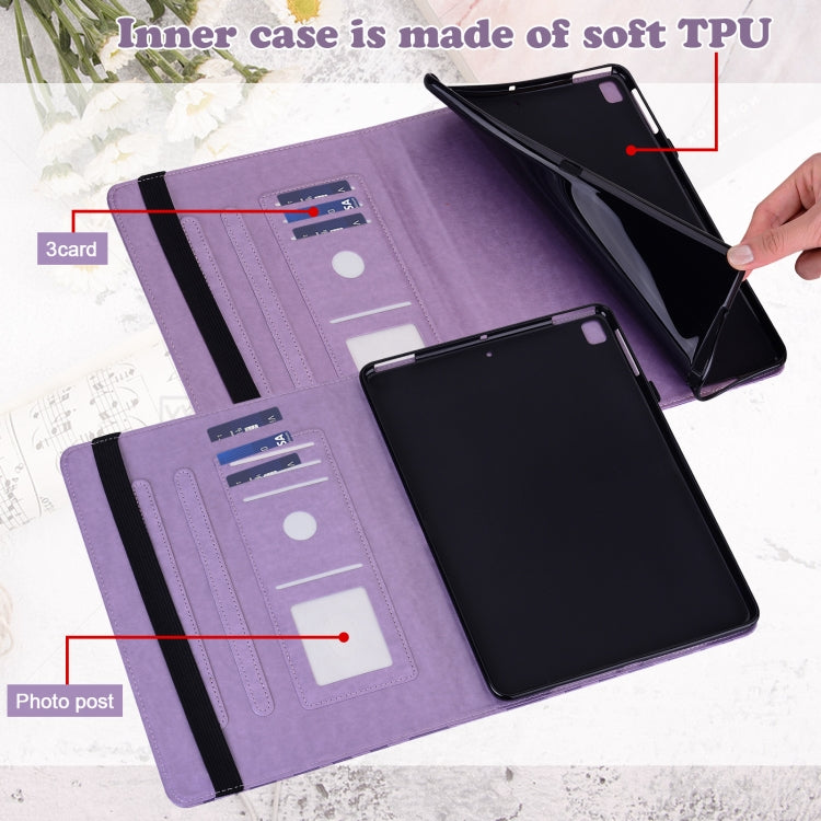 For Honor Pad X9 Tree & Deer Embossed Leather Tablet Case(Purple) - Honor by PMC TechLife | Online Shopping South Africa | PMC TechLife | Buy Now Pay Later Mobicred
