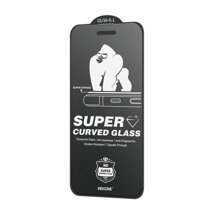 For iPhone 16 / 15 WK WTP-094 King Kong 6D Curved Frosted Tempered Glass Film - iPhone 16 Tempered Glass by WK | Online Shopping South Africa | PMC Jewellery | Buy Now Pay Later Mobicred