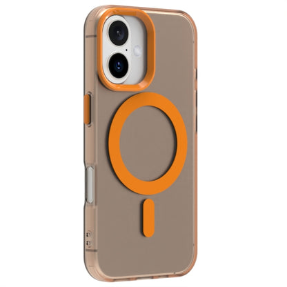 For iPhone 16 Plus Candy Magsafe PC Hybrid TPU Phone Case(Orange) - iPhone 16 Plus Cases by PMC Jewellery | Online Shopping South Africa | PMC Jewellery | Buy Now Pay Later Mobicred