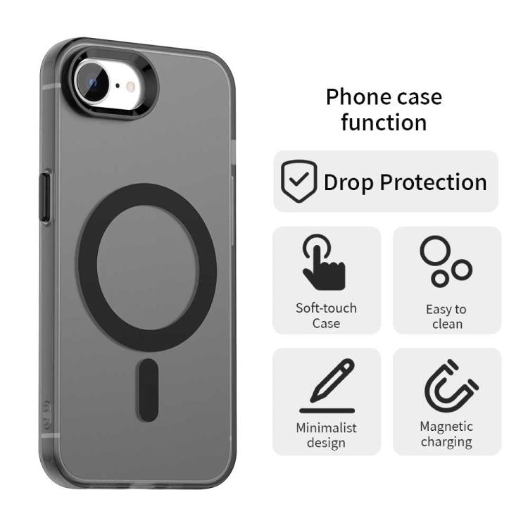 For iPhone 16e Candy Magsafe PC Hybrid TPU Phone Case(Black) - free shipping - PMC TechLife - Order now!