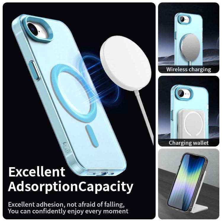 For iPhone 16e Candy Magsafe PC Hybrid TPU Phone Case(Blue) - iPhone 16e Cases by PMC TechLife | Online Shopping South Africa | PMC TechLife | Buy Now Pay Later Mobicred