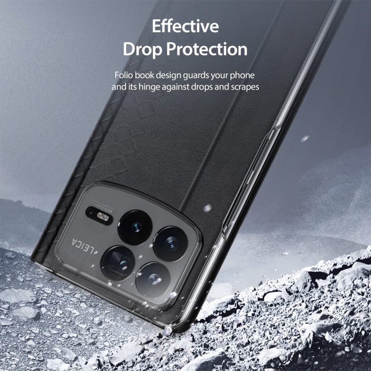 For Xiaomi Mix Fold 4 DUX DUCIS Bril Series PU + TPU Phone Case(Black) - Mix Fold 4 Cases by DUX DUCIS | Online Shopping South Africa | PMC Jewellery | Buy Now Pay Later Mobicred