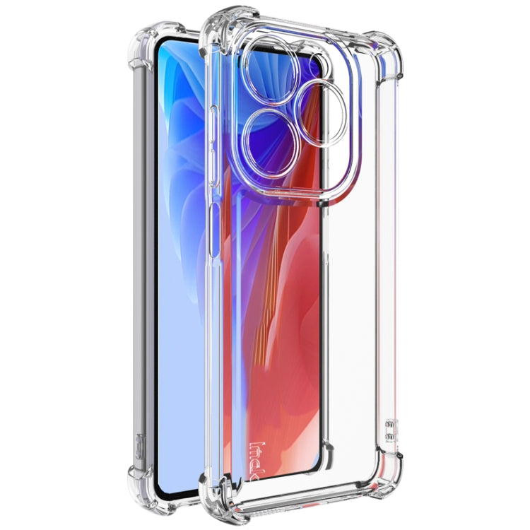 For itel P55 4G IMAK UX-4 Series Four-corner Shockproof Phone Case(Transparent) - More Brand by imak | Online Shopping South Africa | PMC Jewellery | Buy Now Pay Later Mobicred