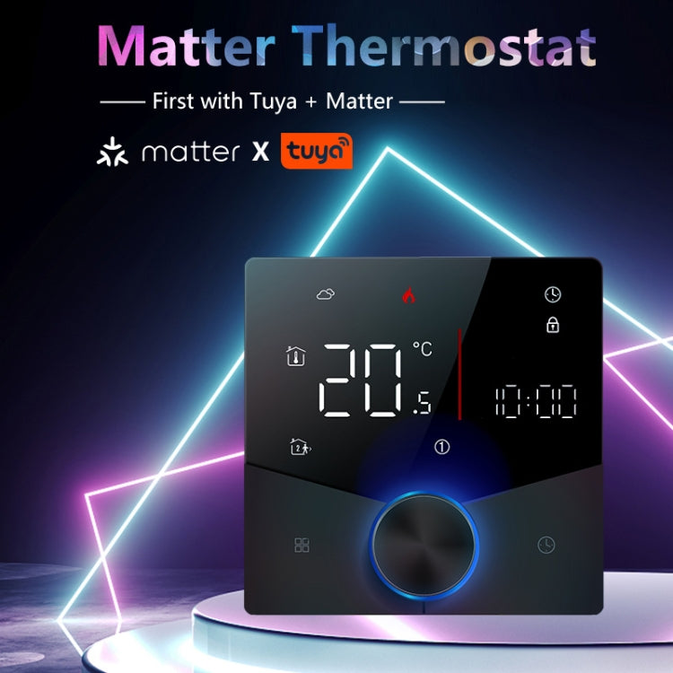 BHT-009GBLW-MT Electric Heating WiFi Smart Home LED Thermostat with Matter(Black) - Thermostat & Thermometer by PMC Jewellery | Online Shopping South Africa | PMC Jewellery | Buy Now Pay Later Mobicred