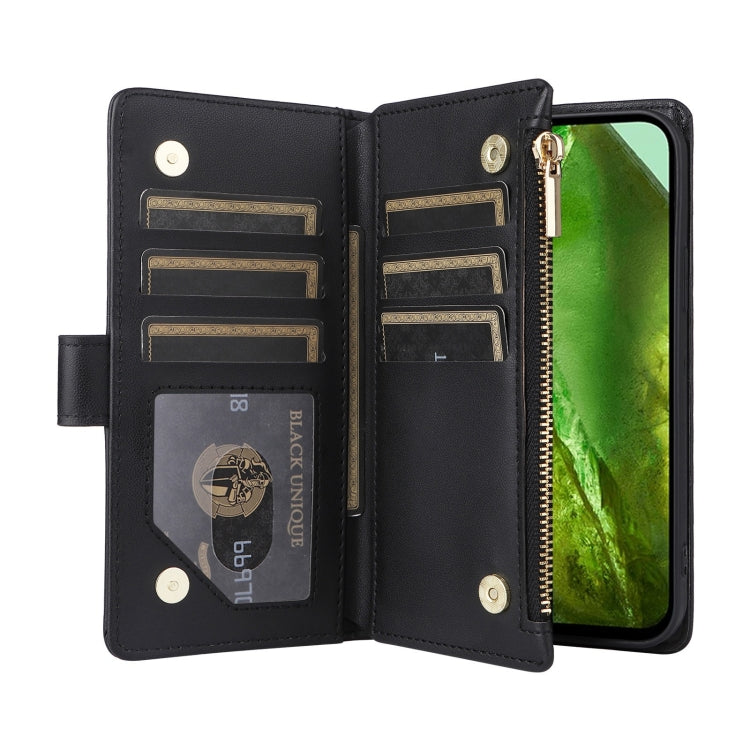 For Google Pixel 8a Crossbody Zipper Wallet Rhombus Leather Phone Case(Black) - Google Cases by PMC TechLife | Online Shopping South Africa | PMC TechLife | Buy Now Pay Later Mobicred